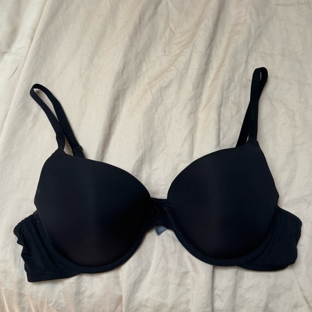 Aerie Black T-Shirt Bra with Molded Cups and Underwire